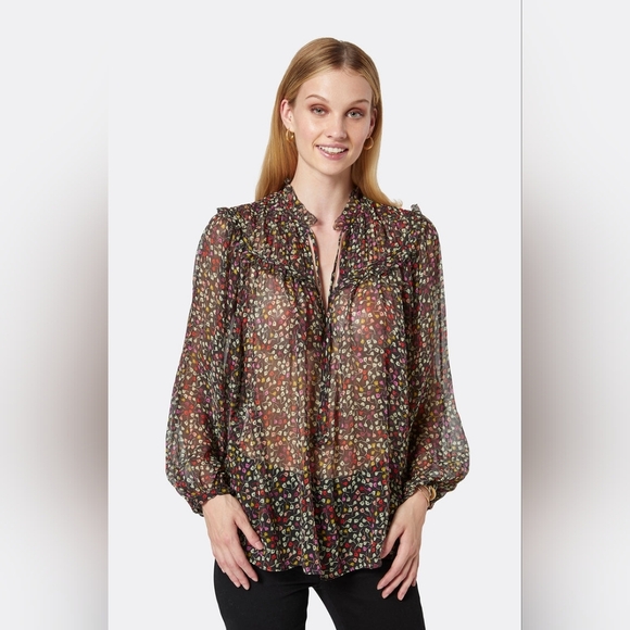 5. NWT JOIE EPWORTH LONG SLEEVE SILK TOP SIZE XXS - Picture 3 of 8